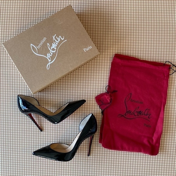 Christian Loubutine Iriza Patent Open-Side Red Sole Pumps. Size 39 - Picture 2 of 16